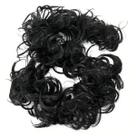 Extensão para penteado coque descabelado de cabelo preto