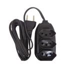 Extensao pl 2 metros preto plug extensor