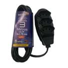 Extensao pp 2p+t 0,75 ref: 564 naticon - preta - 3 metros