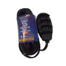 Extensao pp 2p+t 0,75 ref: 565 naticon - preta - 5 metros