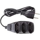 Extensão Preta 3t Bipolar Com 1,5 Metro 2p 10 Ampères 250vac - 01468 - Multicraft