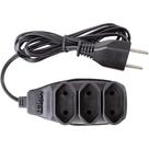 Extensão Preta 3T Bipolar com 5 Metros 2P 10 Ampères 250VAC - 01482 - MULTICRAFT