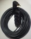 Extensão profissional 20A - 15 metros - 3 tomadas - fio 2 x 2,5mm