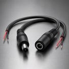 Extensão Rabicho Plug P4 Macho Femea Conector Alimentação Dc Jack Vídeo Porteiro Cercas Fitas De Led