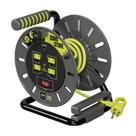 Extensão retrátil Cord Reel Masterplug de 3 pés com 4 tomadas