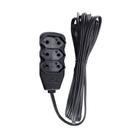 Extensão Slim 3 Tomadas Bipolar Bivolt 3 Metros Preto - Force Line
