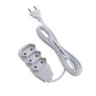 Extensão Slim 3 Tomadas Bipolar Bivolt 5 Metros Branco - Force Line
