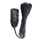 Extensão Slim 3 Tomadas Bipolar Bivolt 5 Metros Preto - Force Line