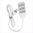 Extensão Slim 3 Tomadas Tripolar Bivolt 1 Metro Branco - Force Line