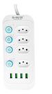 Extensão Tomada Régua de Energia 4 Tomadas 4 USB Carregar Celular Cabo 2 metros Bivolt 110v 220V 2500W