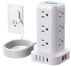 Extensão Torre SMALLRT com 12 Tomadas AC e 4 Portas USB, 2 m