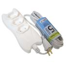 Extensão Tripla 3 Tomadas 3 Metros 10A Branca - PVC - Mectronic