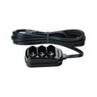 Extensão Tripla Tripolar Preta - Fiolux