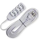 Extensão Tripolar 4 Tomadas 10A 10M Slim Branca - Force Line