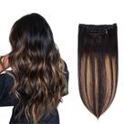 Extensões de cabelo Amygirl Remy Human Hair 16 em 80 g 5 unidades