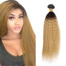 Extensões de cabelo AuokMar Blonde Yaki Kinky Straight 60cm 100g