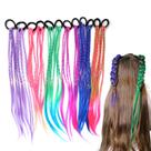 Extensões de cabelo Berchaoki 43cm Rainbow Synthetic x12