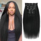 Extensões de cabelo Clip in CALNESHIA Kinky Straight 30cm 110g Extensões de cabelo Clip in CALNESHIA Kinky Straight 30cm 110g