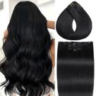 Extensões de cabelo Clip in Craineld Jet Black 35 cm 80 g Remy Hair