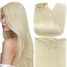 Extensões de cabelo Clip in Full Shine Blonde 25 cm 95 g 7 unidades Extensões de cabelo Clip in Full Shine Blonde 25 cm 95 g 7 unidades