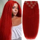 Extensões de cabelo Clip in FZV Kinky Straight 125g 8 unidades 60 cm