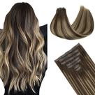 Extensões de cabelo Clip in GOO GOO Real Human Hair 18 polegadas 130g Extensões de cabelo Clip in GOO GOO Real Human Hair 18 polegadas 130g