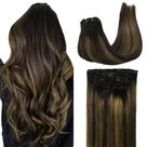 Extensões de cabelo Clip in GOO GOO Real Human Hair 20 polegadas 120g