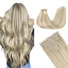 Extensões de cabelo Clip in GOO GOO Real Human Hair 20 polegadas 150g