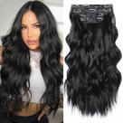 Extensões de cabelo Clip in MAYSA Long Wavy Natural Black 22"