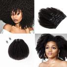Extensões de cabelo Clip In SAEIALL SAGA QUEEN Afro Kinky Curly 120g