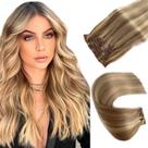 Extensões de cabelo Clip in Ubetta Real Human Hair 40cm 70g
