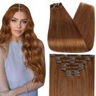 Extensões de cabelo Clip on Full Shine Ginger 25cm 95g Extensões de cabelo Clip on Full Shine Ginger 25cm 95g