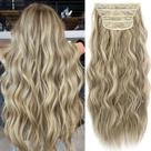 Extensões de cabelo: clipe KookaStyle em sintético, longo e ondulado, 4 peças Extensões de cabelo: clipe KookaStyle em sintético, longo e ondulado, 4 peças