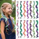 Extensões de cabelo coloridas MYKURS para crianças, clipes encaracolados em 14 unidades