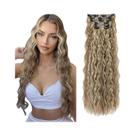 Extensões De Cabelo Com Presilhas De 22 Polegadas, Onduladas, Com 16 Presilhas, Para Cabelo