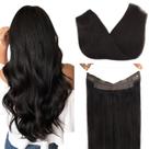 Extensões de cabelo de arame GOO GOO Real Human Hair 40cm 95g pretas