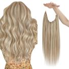 Extensões de cabelo de arame Sunny Blonde Highlights 80g 30cm