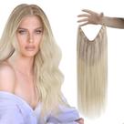 Extensões de cabelo de arame Sunny Real Human Hair 50-55 cm Ash Blonde