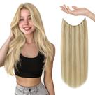 Extensões de cabelo de arame Sunny Real Human Hair 50 cm Honey Blonde