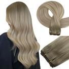 Extensões de cabelo Easyouth Weft Ombre Blonde 40cm 100g Remy