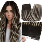 Extensões de cabelo em trama com fita adesiva Full Shine 2/60/2 Darkest Brown Extensões de cabelo em trama com fita adesiva Full Shine 2/60/2 Darkest Brown