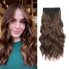 Extensões de cabelo Fliace Clip em marrom castanho 40 cm 6 unidades 180g