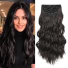 Extensões de cabelo Fliace Synthetic Clip-in Marrom escuro 20cm Extensões de cabelo Fliace Synthetic Clip-in Marrom escuro 20cm