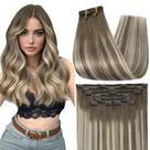 Extensões de cabelo Full Shine Clip em cabelo humano 45cm 120g