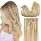 Extensões de cabelo GOO GOO Clip em cabelo humano real 16 polegadas 110g