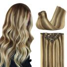 Extensões de cabelo GOO GOO Real Human Hair 22 polegadas 120 g 7 unidades