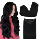 Extensões de cabelo GOO GOO Real Human Hair 24 polegadas 120 g 7 unidades preto azeviche