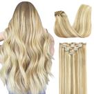 Extensões de cabelo GOO GOO Real Human Hair 40 cm 120 g 7 unidades
