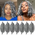 Extensões de cabelo GOWIT Marley Hair 10 cm, 7 pacotes, cinza