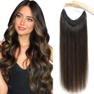 Extensões de cabelo Halo Doupor 100% Remy Human Hair 18 polegadas